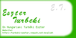 eszter turbeki business card